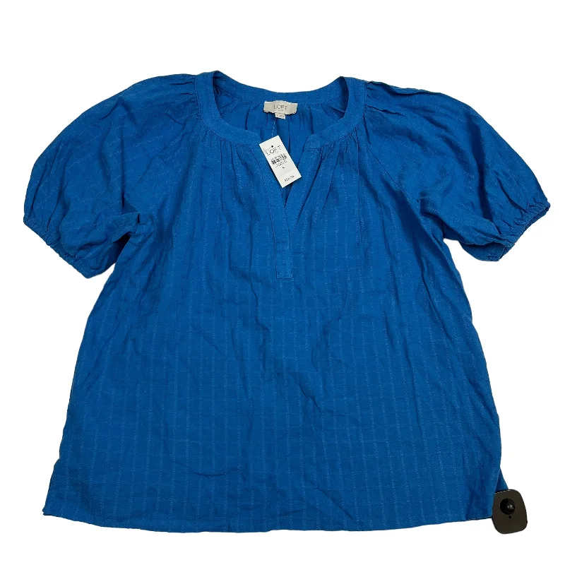 Blue Top Short Sleeve Loft, Size S Street