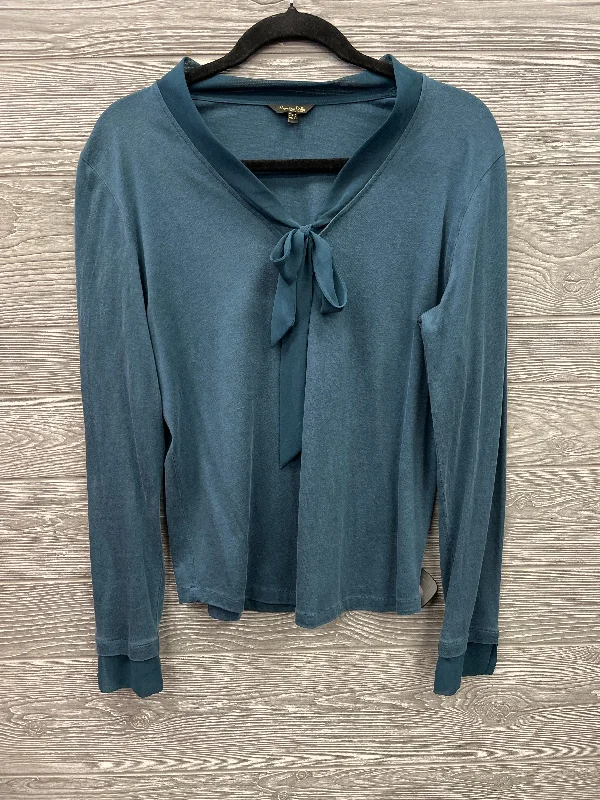 Top Long Sleeve By Clothes Mentor In Teal, Size: M Elegant Men's Cashmere