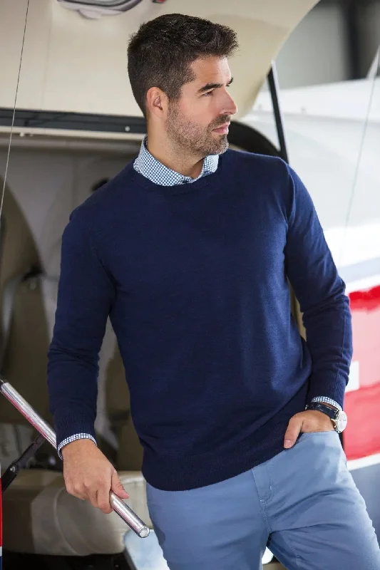 AU NOIR | Merino Wool Sweater | Marini Navy Lumberjack