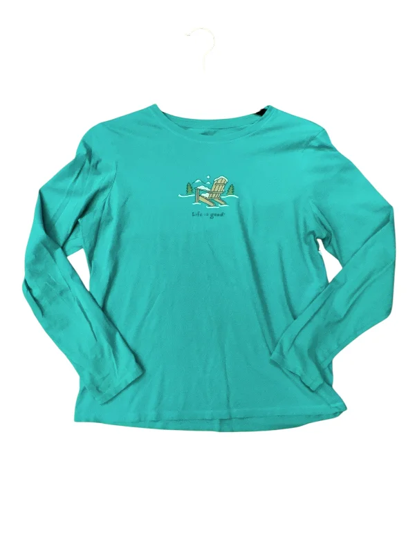 Top Long Sleeve By Life Is Good In Teal, Size: S Refined Men's Velvet