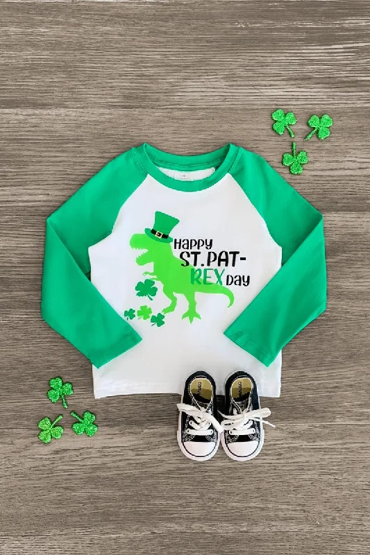 "Happy St. Pat-Rex Day" Top Traditional Men's Wool