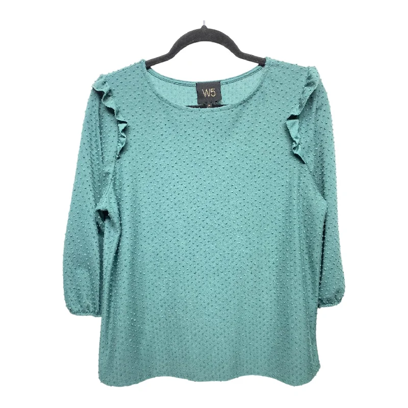 Top Long Sleeve By W5 In Green, Size: M Relaxed Men's Australian 