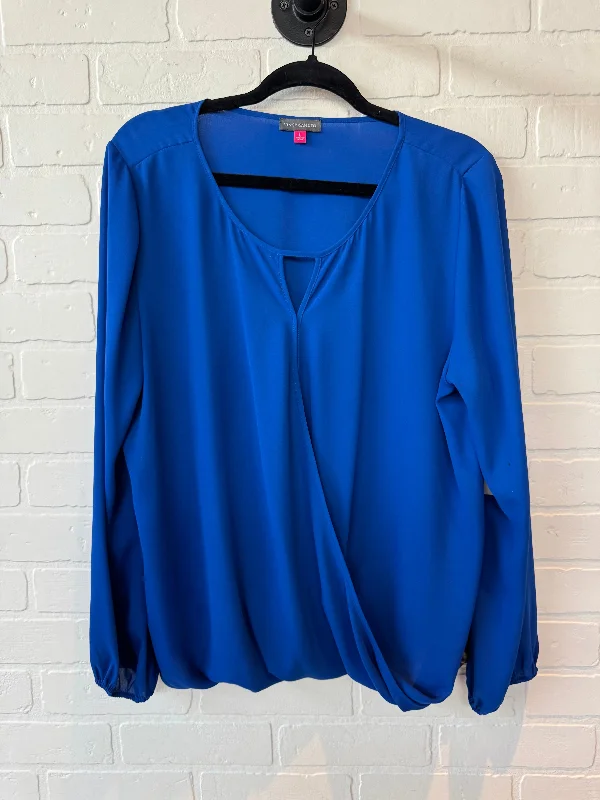 Top Long Sleeve By Vince Camuto In Blue, Size: L Elegant Men's Formal 