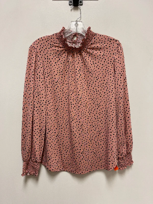 Top Long Sleeve By Perseption Concept In Polkadot Pattern, Size: Mp Stylish Men's Tropical 