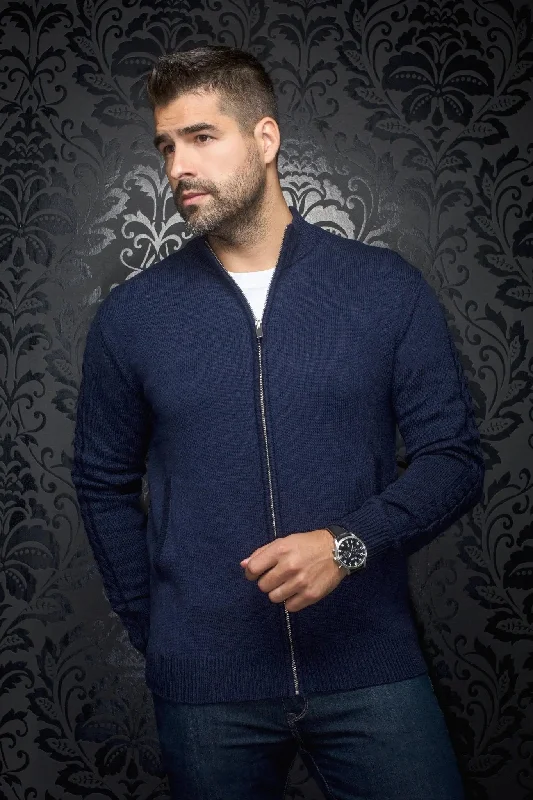 AU NOIR | Merino Wool Sweater | Esteban Navy Vacation