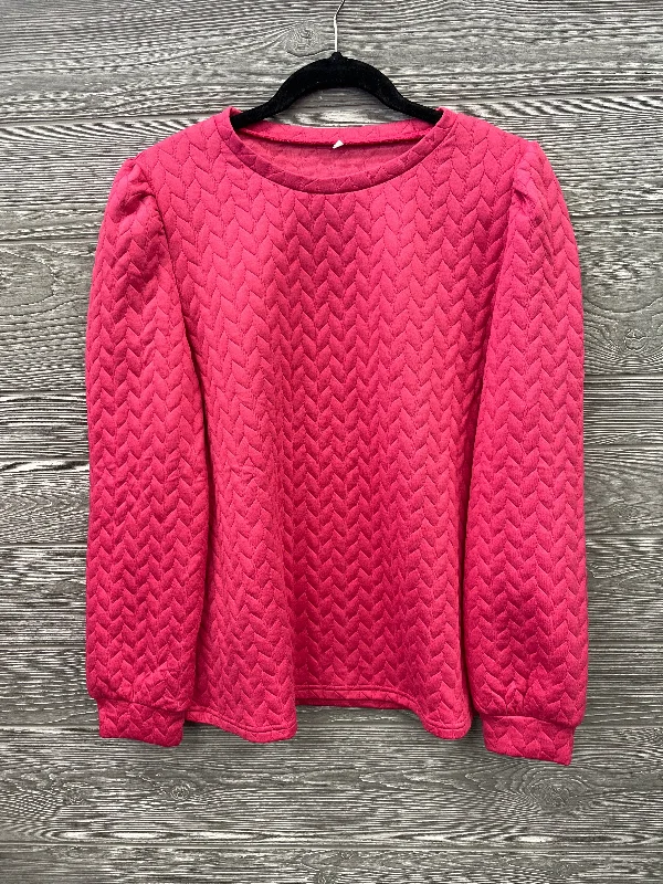 Top Long Sleeve By Clothes Mentor In Pink, Size: L Modern Men's Geometric