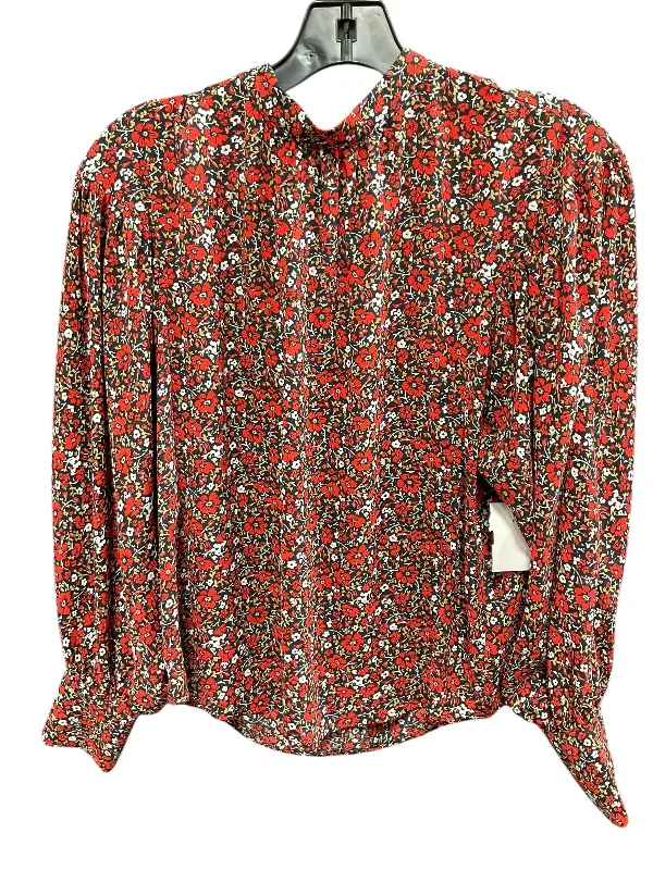 Top Long Sleeve By Banana Republic In Black & Red, Size: S Casual Men's Loose