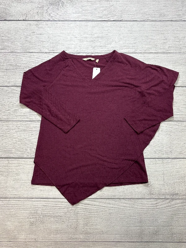 Top Long Sleeve By Soft Surroundings In Maroon, Size: Xsp Traditional Men's Wool