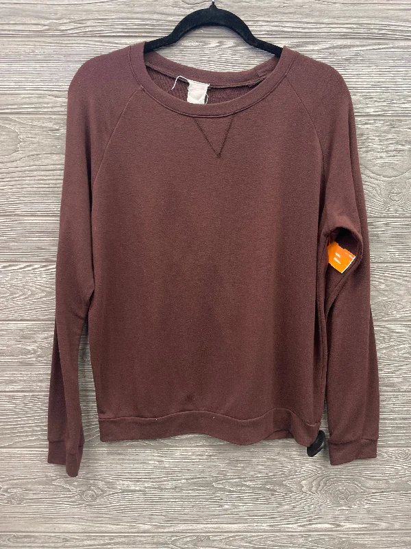 Top Long Sleeve Basic By Project Social Tee In Brown, Size: M Streetwear Style