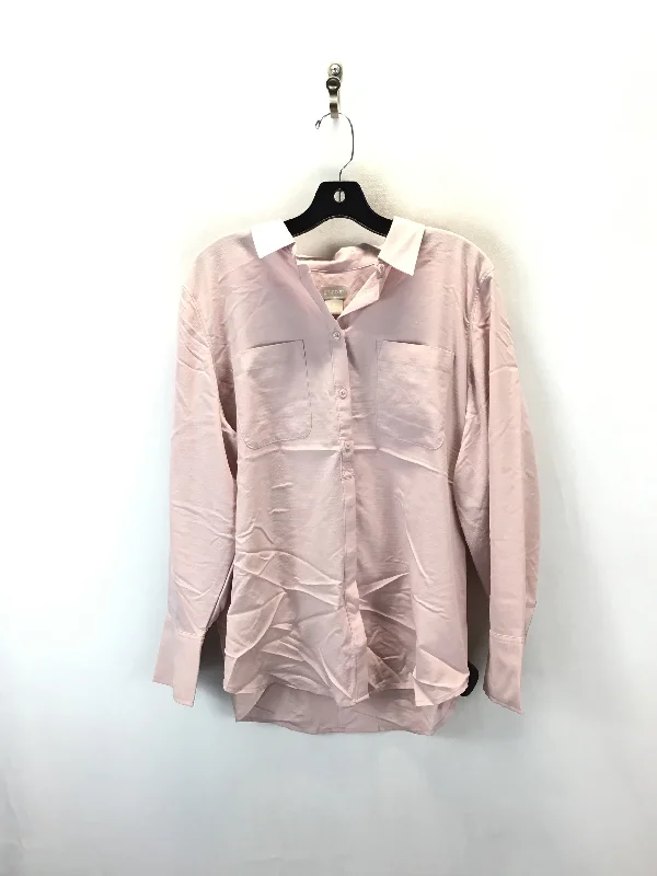 Top Long Sleeve By Chicos In Pink, Size: L Polished Men's Silk