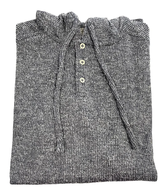 SWEATER HOODY - NAVY Laid