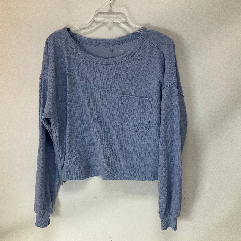 Top Long Sleeve By Aerie In Blue, Size: Xs Hip Men's Retro