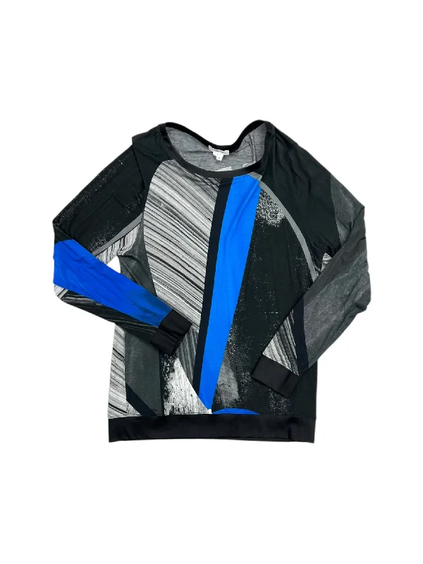 Top Long Sleeve By Helmut Lang In Blue & Grey, Size: M Artistic Men's Hand