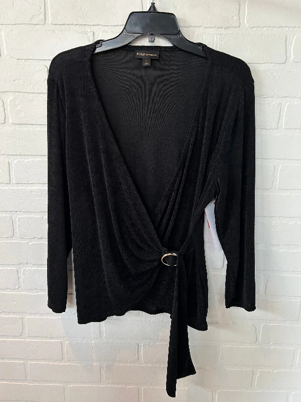 Top Long Sleeve By Bold Elements In Black, Size: L Vintage Men's 1970S Disco