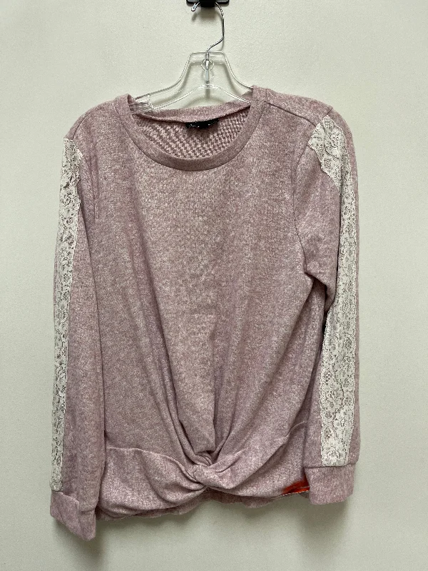 Top Long Sleeve By Clothes Mentor In Pink, Size: Xl Cool Men's Distressed