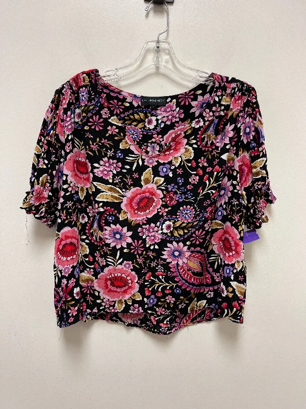 Floral Print Top Short Sleeve Cynthia Rowley, Size L Sophisticated Men's 