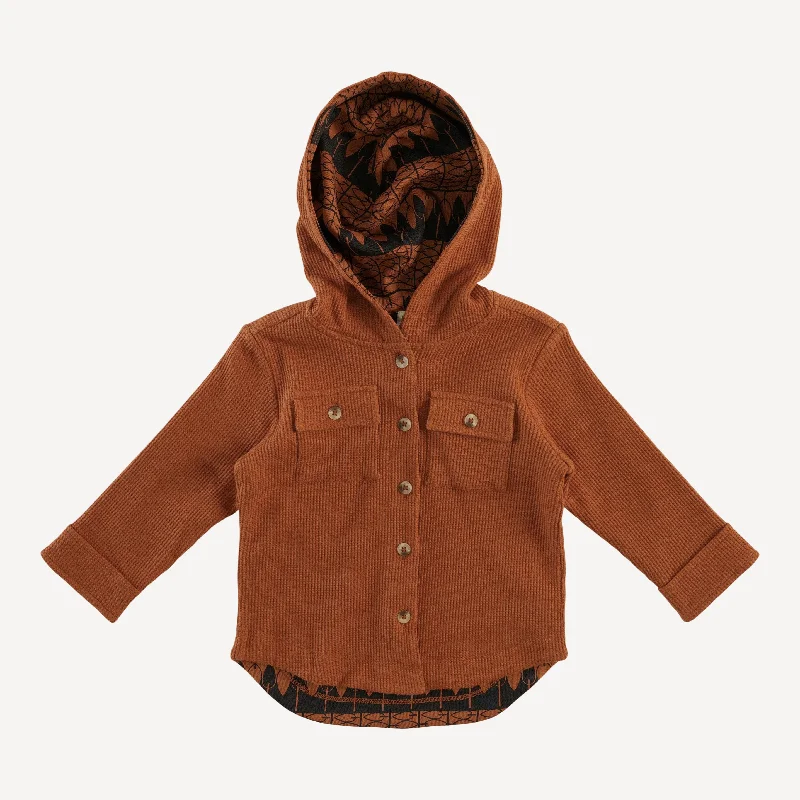 shacket | brown sugar | organic cotton thermal Earthy Men's Hemp