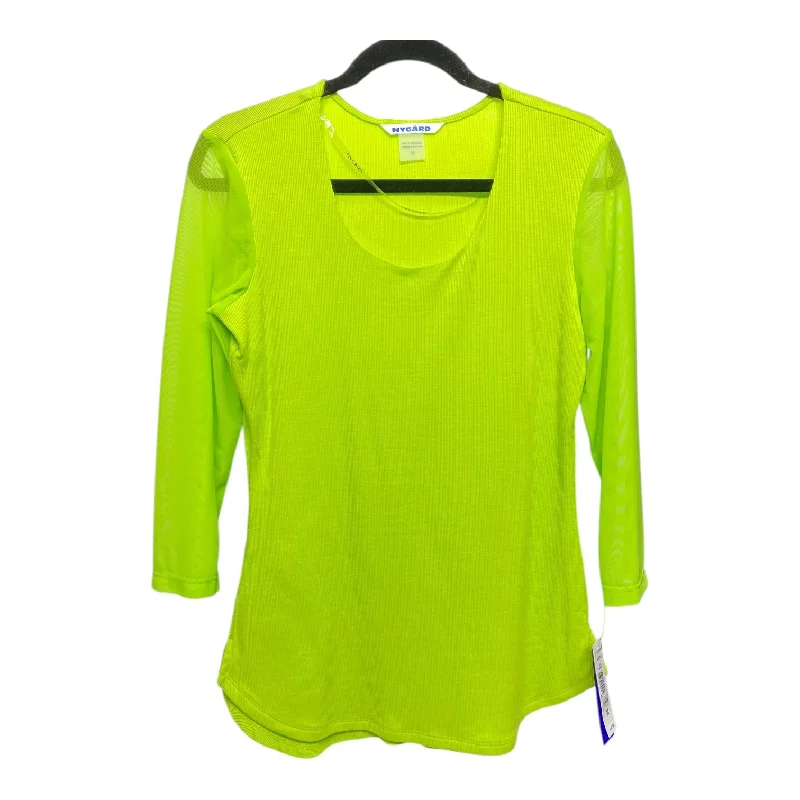 Top Long Sleeve By Nygard Peter In Green, Size: M Monochromatic Office Style