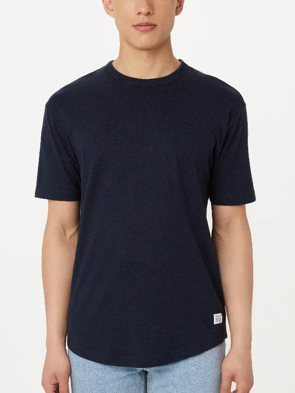 The Relaxed Hemp T-Shirt in Deep Blue Confident Men's High