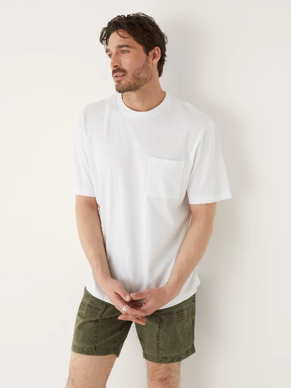 The Fluid Boxy T-shirt in Bright White British Gentleman Style