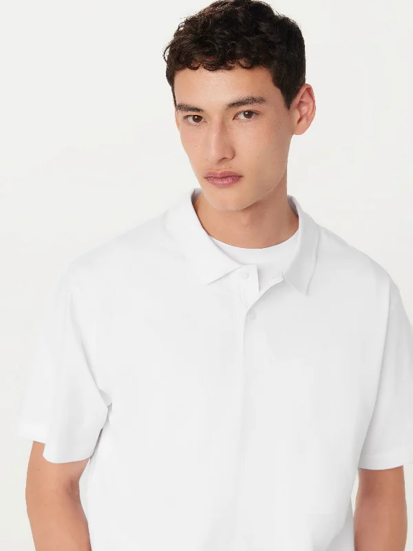 The Boxy Polo in White Modern Men's 