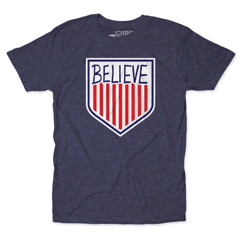 Believe Crest Tee Polished Men's Satin