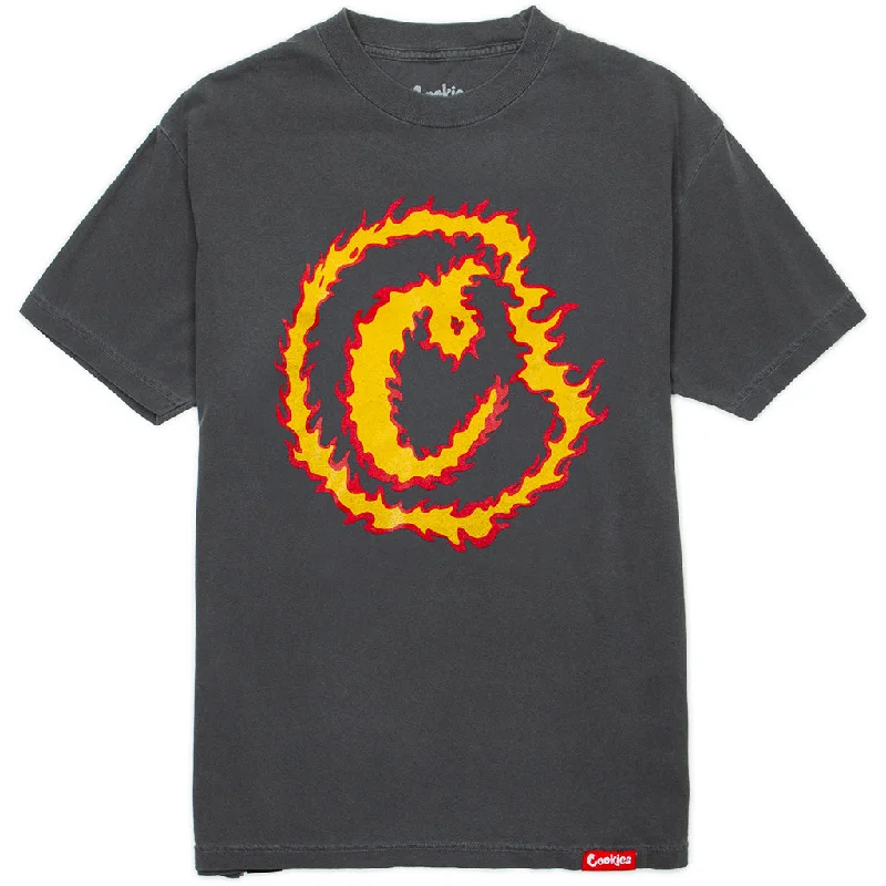 Cookies On Fire SS Tee - Washed Unique Men's Upcycled