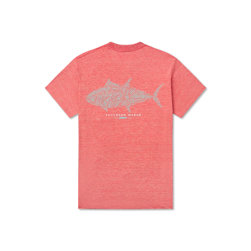 FieldTec™ Heathered Performance Tee - Tuna Cool Men's Distressed