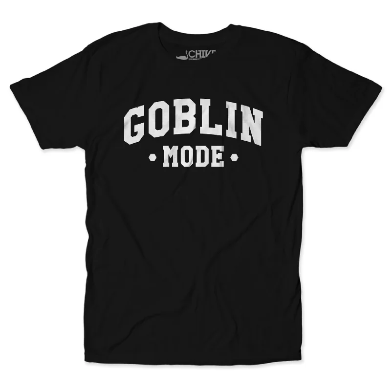 Goblin Mode White Print Unisex Tee Earthy Men's Hemp