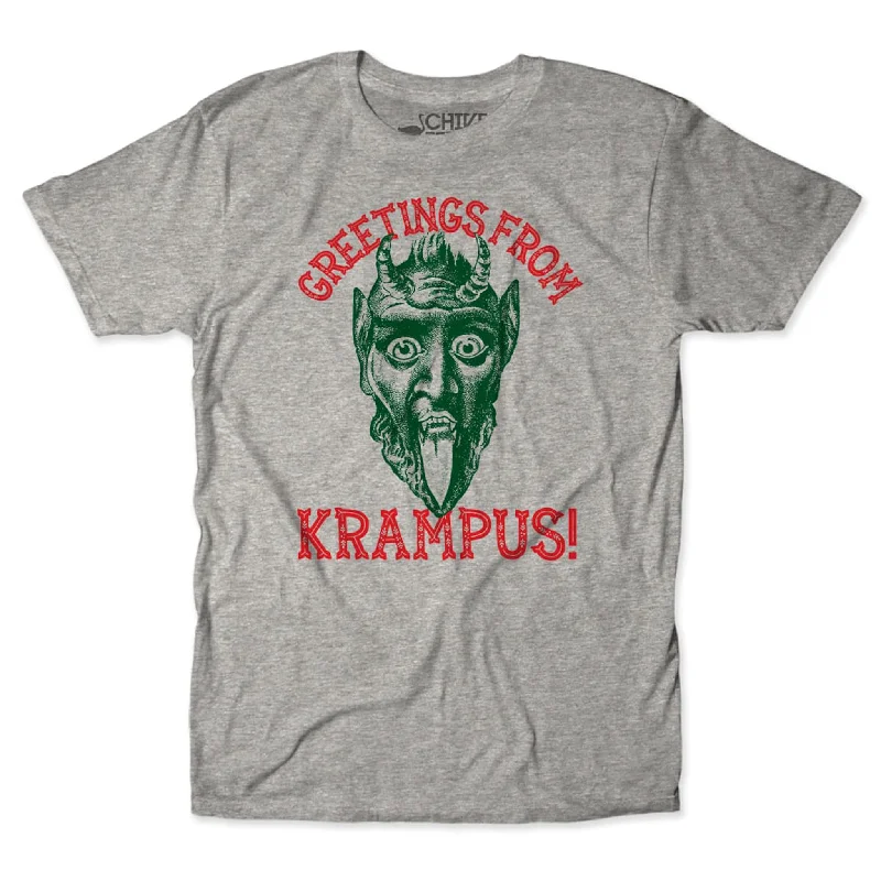 Greetings From Krampus Tee Monochromatic Office Style