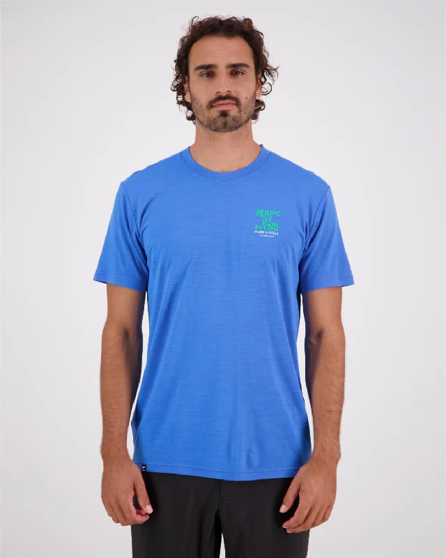 Icon Merino Classic T-Shirt - Pop Blue Dynamic Men's Moto