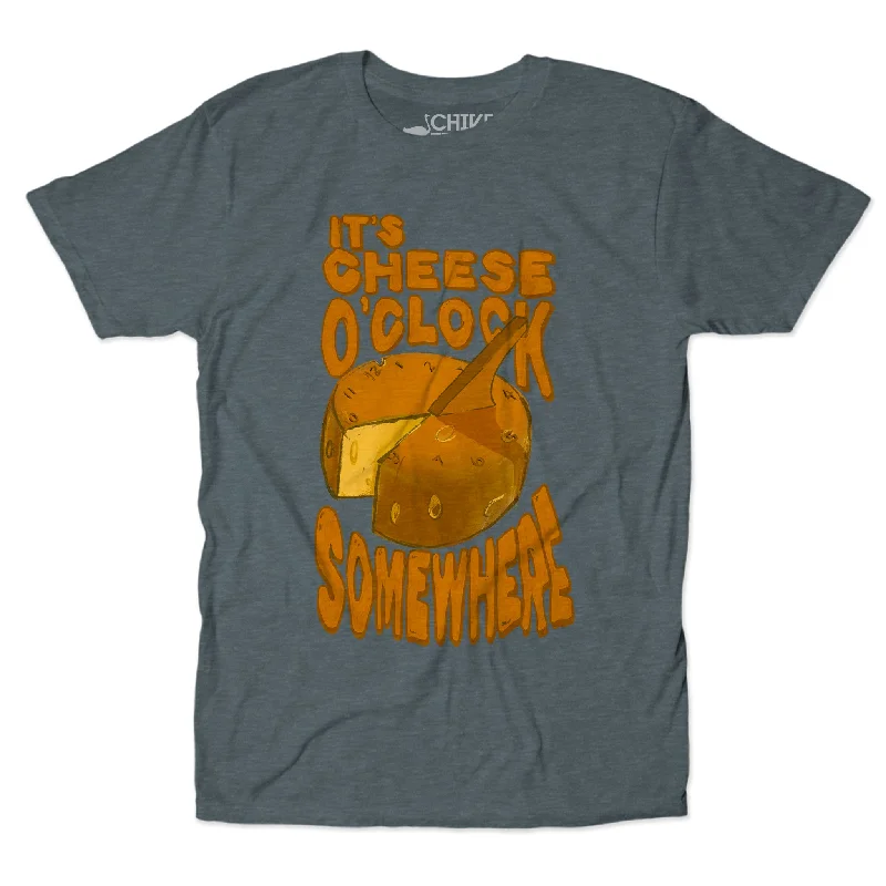 It's Cheese O'Clock Unisex Tee Earthy Men's Sustainable 