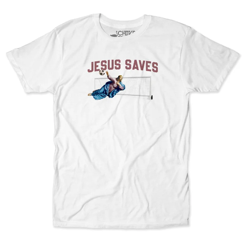 Jesus Saves Tee Laid