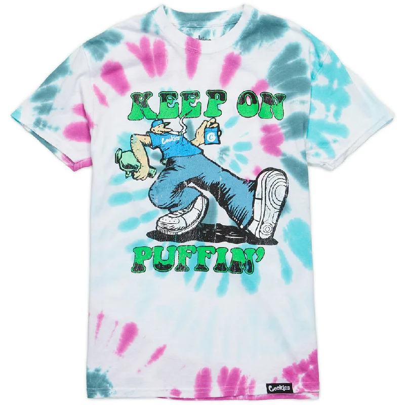 Keep On Puffin Tee Tie Dye Monochromatic Office Style