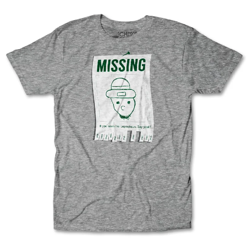 Missing Leprechaun Tee Edgy Men's Punk