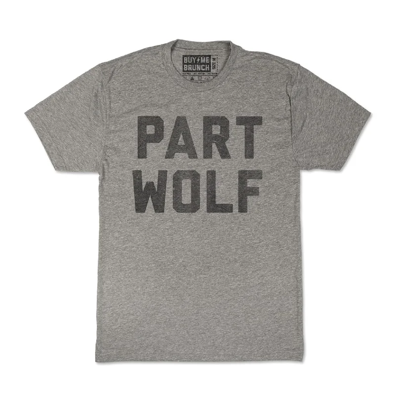 Part Wolf Tee Minimalist Men's Casual 