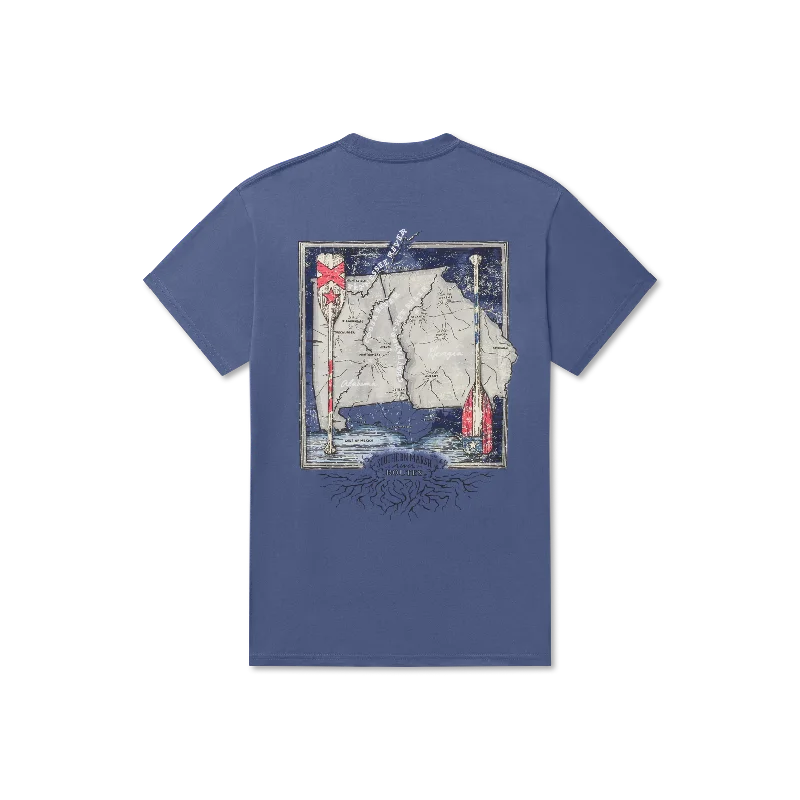 River Route Collection Tee - Alabama & Georgia Sporty Men's Athleisure 