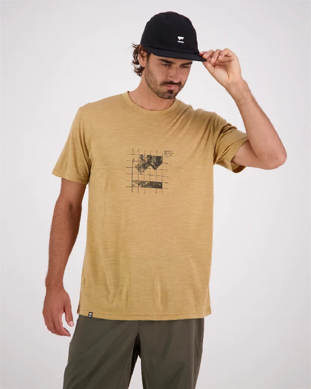 Zephyr Merino Tencel™ T-Shirt - Smokey Cumin Sophisticated Men's 