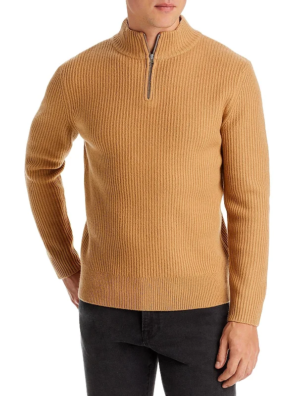 Alex Mens Virgin Wool Ribbed Pullover Sweater Hip Men's Urban