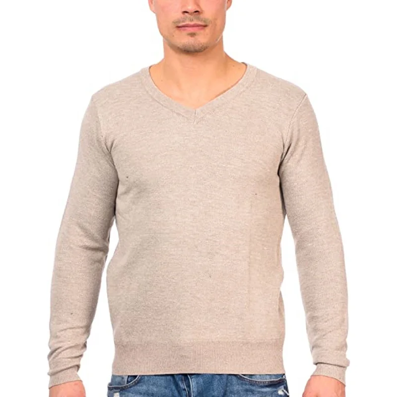 Alfani Mens Knit Pullover Sweater Dark Beige Size 3 Extra Large Modern Men's 