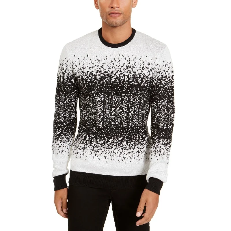 Alfani Men's Ombre Rib Crewneck Sweater White Size 2 Extra Large Artistic Men's Avant