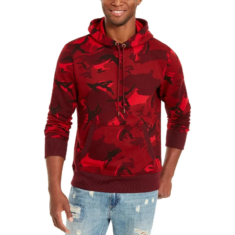 American Rag Men's Painterly Camo Hoodie Red Size Small Cclassic Men's Tweed