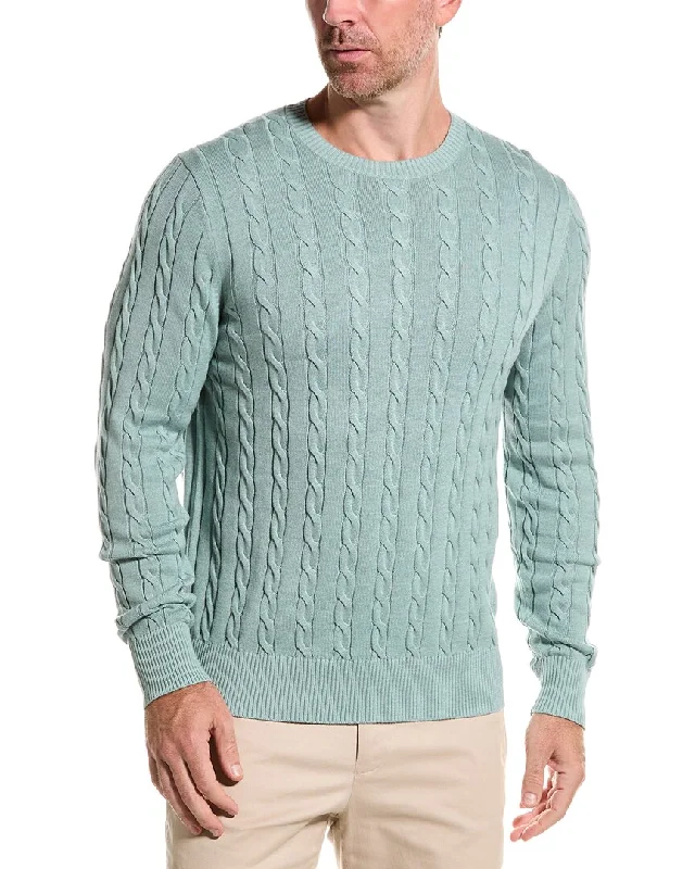 Brooks Brothers Cable Crewneck Sweater Laid