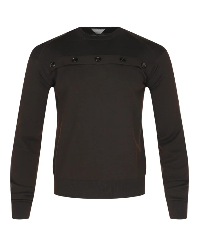 Buttoned Sweater Traditional Men's Wool