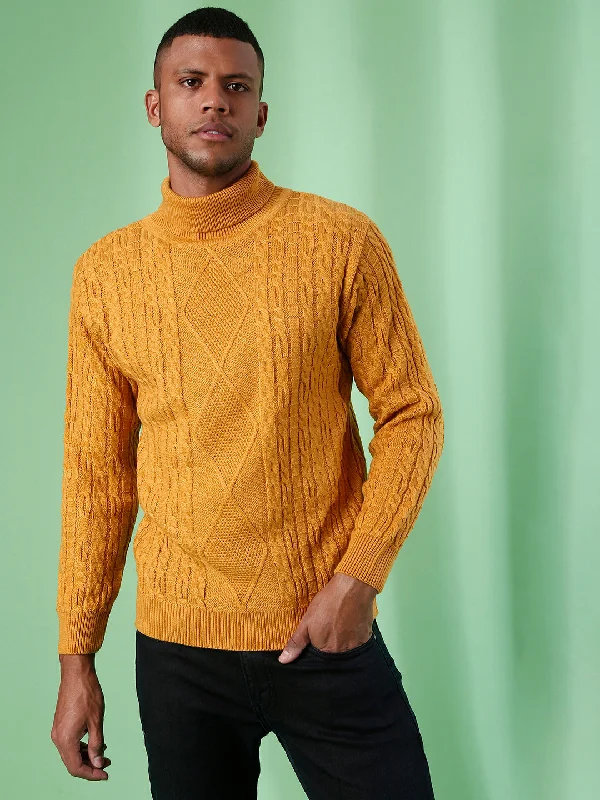 Campus Sutra Men Stylish Solid Casual Sweaters Unique Men's Patch