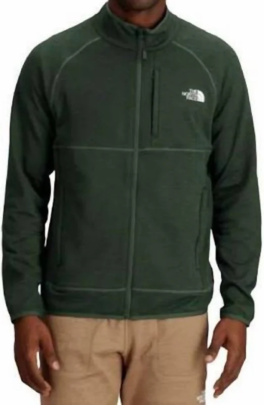 Canyonlands Full Zip Sweatshirt In Pine Needle Heather Casual Men's Short