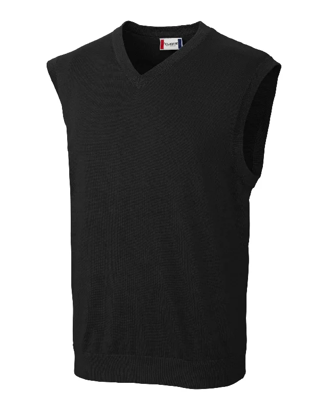 Clique Imatra V-neck Sweater Vest Monochromatic Office Style