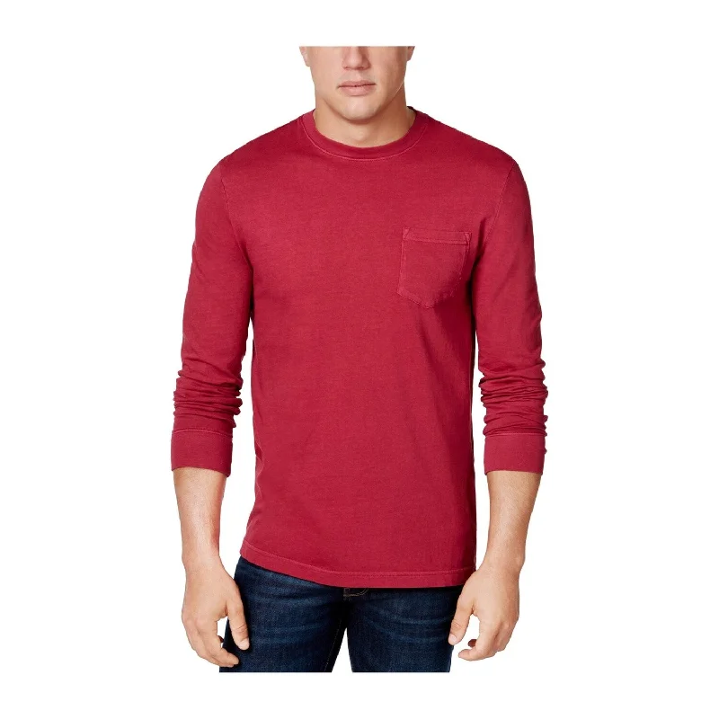 Club Room Men's Long-Sleeve Garment Dyed Maraschino Size Large - Red Confident Men's High