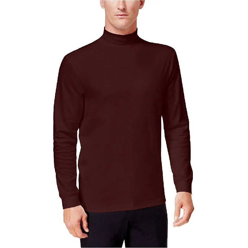 Club Room Men's Solid Mock-Neck Sweatshirt Sable Size 3-Extra Large - Brown - 3XL Cool Men's Skate