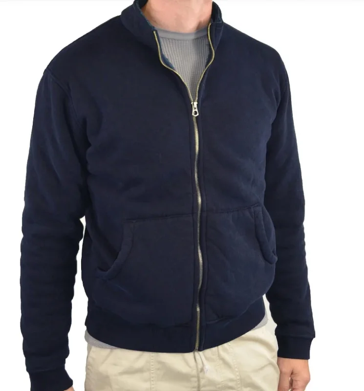 Full Zip Sherpa Jacket In Dark Wash Relaxed Men's Australian 